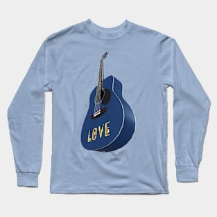 Blue Guitar – Music be the food of love Long Sleeve T-Shirt